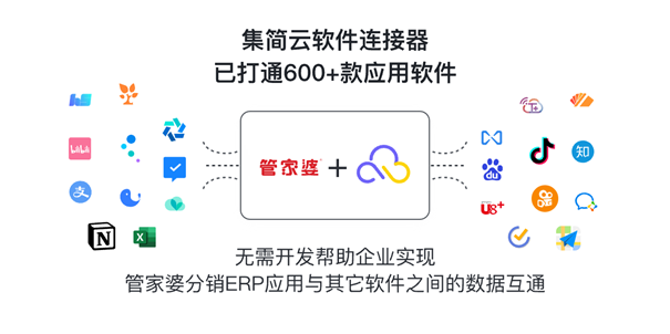 管家婆分銷ERP入駐集簡云平臺，實現無代碼集成數百款應用